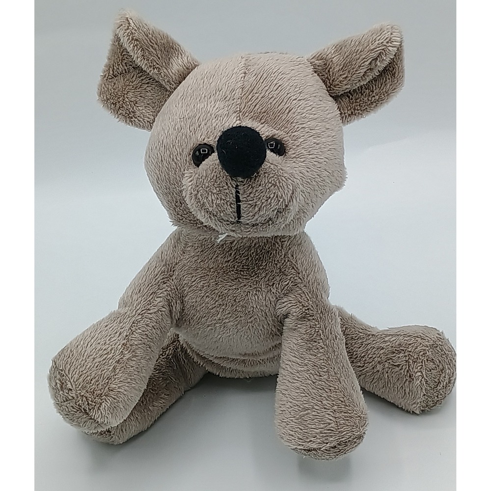 5.5" Made in China Just Plush Grey Mouse Black Pom Pom Nose B4